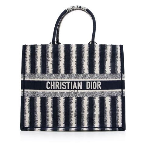 dior striped tote